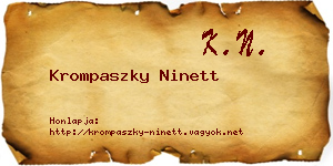 Krompaszky Ninett névjegykártya